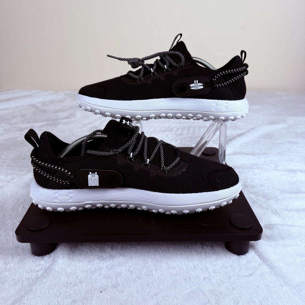 Under Armour Fat Tire Venture Shoes Men's 10 #3027562-002‎ Black White New - Picture 3 of 8